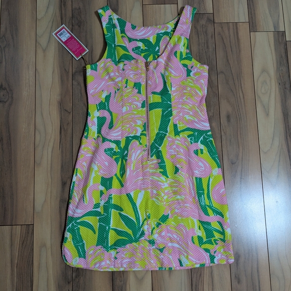 NWT! Lilly Pulitzer Target Flamingo Fan Dance Shift Dress Size 6 - Picture 10 of 15